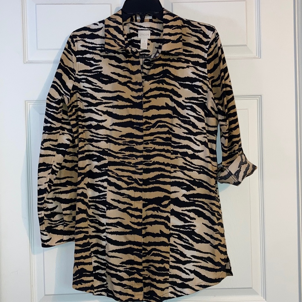 Chico’s animal print blouse